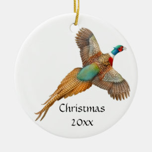 En Céramique Ornement personnalisable de faisan de Ringneck
