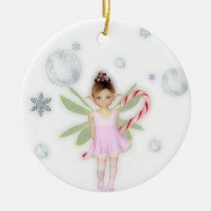 En Céramique Ornement personnalisable féerique de sucrerie de