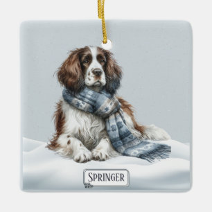 En Céramique Ornement personnalisé de Springer Spaniel anglais