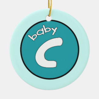 En Céramique Ornement personnalisé du "bébé C" pour des