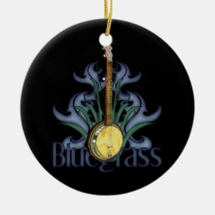 En Céramique Ornement personnalisé par banjo de Bluegrass
