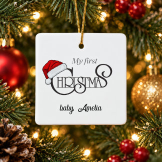 En Céramique Ornement personnalisé pour le premier Noël de bébé