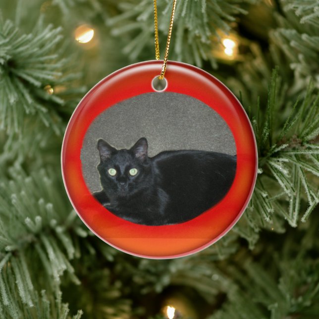 En Céramique Ornement - Personnaliser le ballon rouge (Arbre)