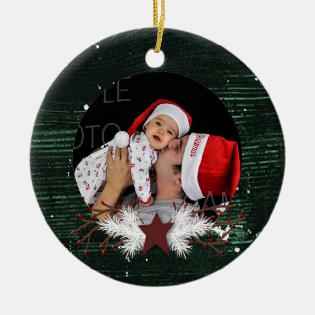 En Céramique Ornement photo de fête primitive (Devant)