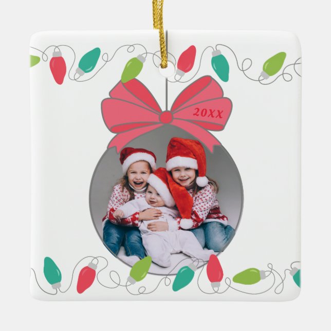 En Céramique Ornement photo de Noël (Devant)