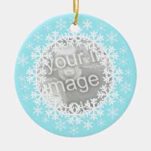 En Céramique Ornement photo Snowflake