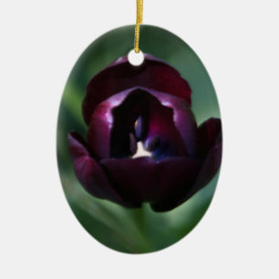En Céramique Ornement pourpre de vacances de Noël de tulipe