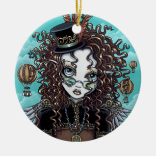 En Céramique Ornement punk de fée de ballon à air de vapeur d