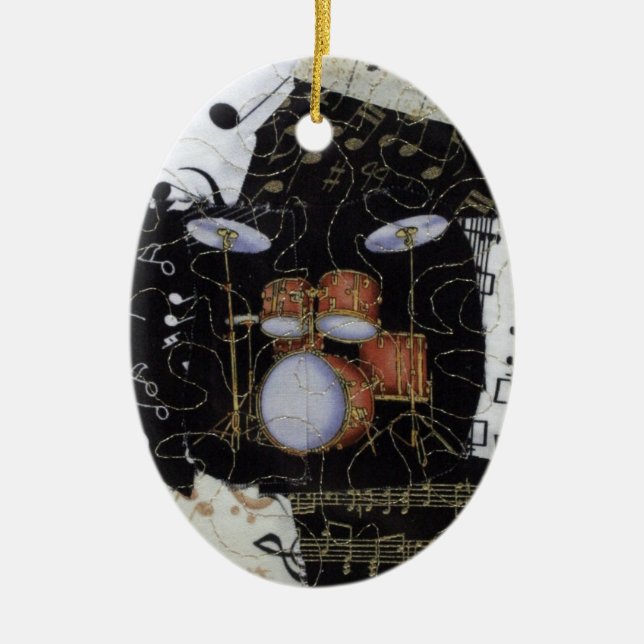 En Céramique Ornement réglé de tambour (Devant)