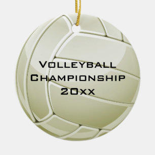 En Céramique Ornement rond de conception de volleyball