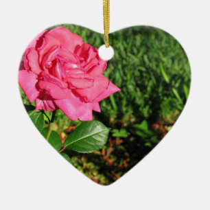 En Céramique Ornement rose, personnaliser