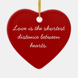 En Céramique Ornement rouge de sentiment de coeur