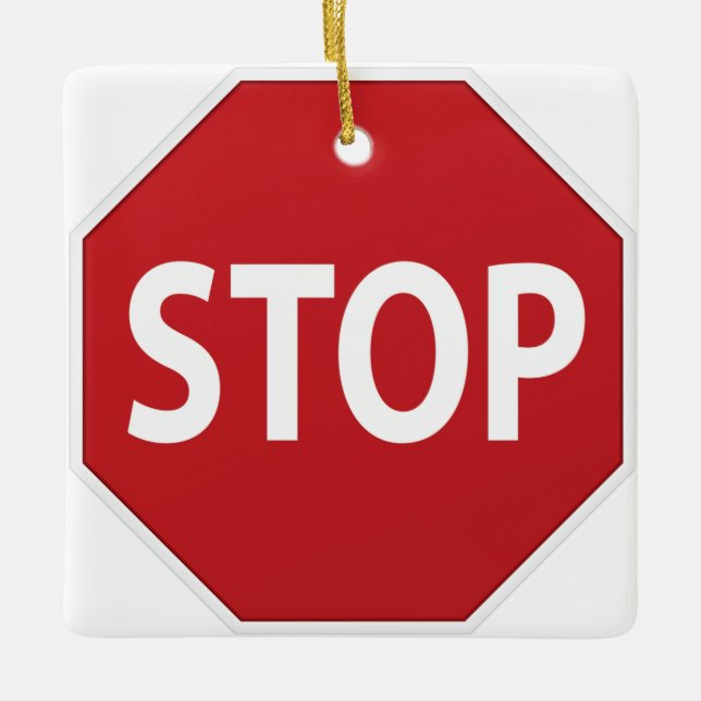 En Céramique Ornement Stop and Go (Devant)