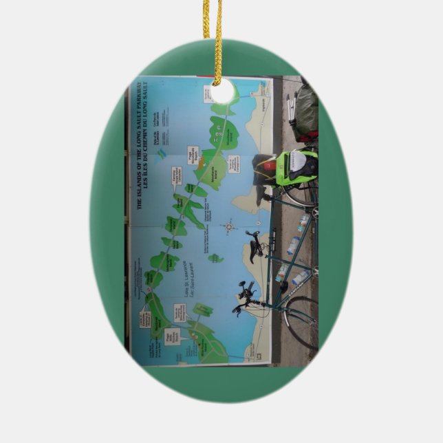 En Céramique Ornement tandem de vélo (Dos)