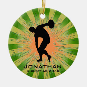 En Céramique Ornement Thrower Discus personnalisé