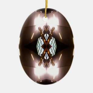 En Céramique Ornement urbain fleuri de Noël de futurisme de