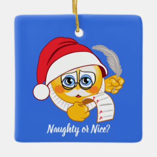 En Céramique Ornement vilain ou Nice d'Emoji de liste de Père