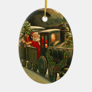 En Céramique Ornement vintage de Noël de Père Noël