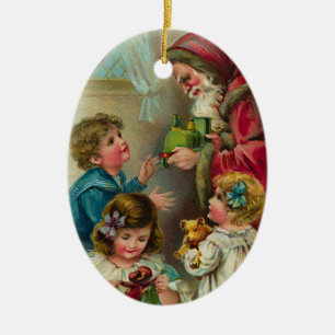 En Céramique Ornement vintage de Noël de Père Noël