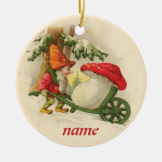 En Céramique Ornement vintage d'Elf de Noël