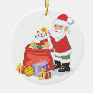 En Céramique Ornement Water Polo Père Noël