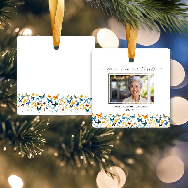 En Céramique Papillon - Ornement Carré personnalisé (Créateur téléchargé)