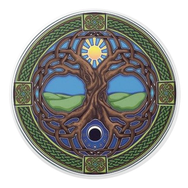 En Céramique Porte de conception ou bouton celtique de tiroir (Devant)