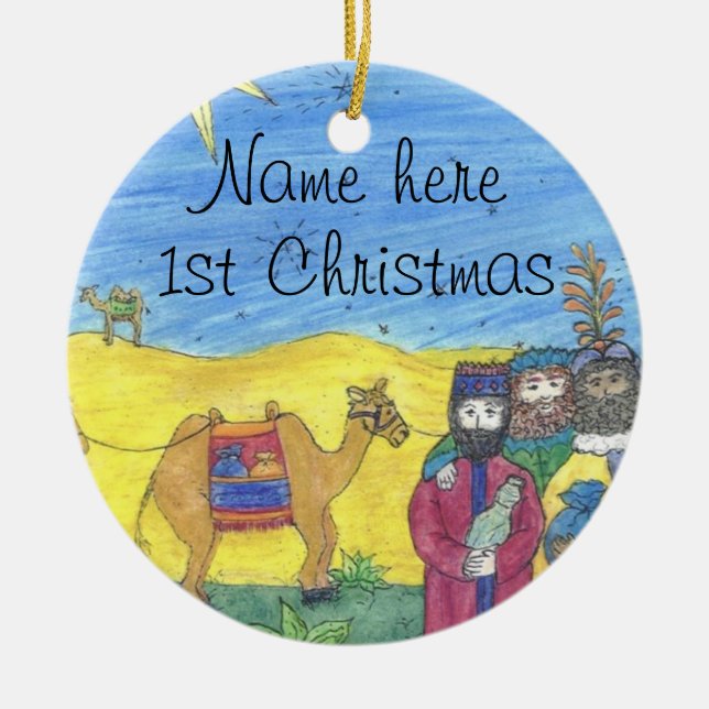 En Céramique premier ornement CHRISTmas pour bébé (Devant)