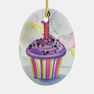 En Céramique Premier ornement d'anniversaire