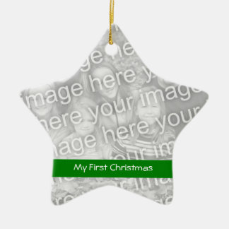 En Céramique Premier ornement photo de Noël