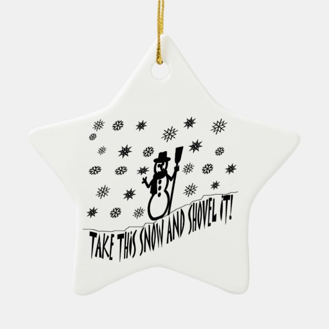 En Céramique Prenez Cet Ornement De Neige (Devant)