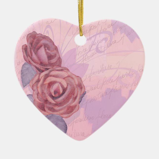 En Céramique roses vintages, ornement (Devant)