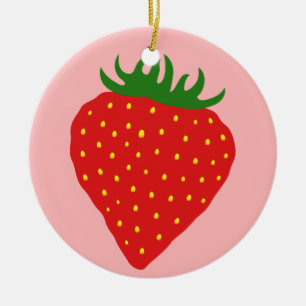 En Céramique Simplement ornement de coutume de fraise