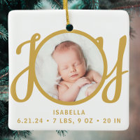 Statistiques de naissance de bébé Photo Ornement e