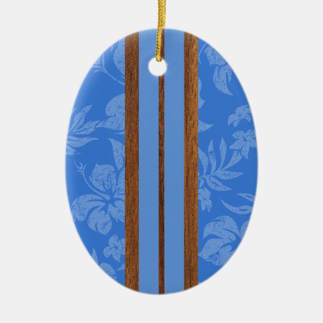 En Céramique Sunset Beach Vintage Surfboard Ornement (Devant)