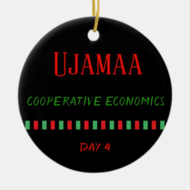 En Céramique Ujamaa - Kwanzaa Jour 4| Ornement (Devant)