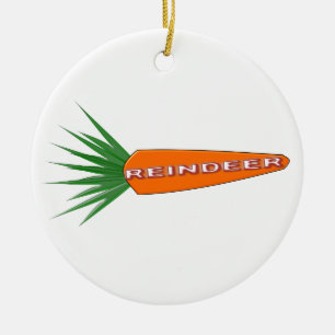 En Céramique Un ornement de carotte pour le renne de Noël