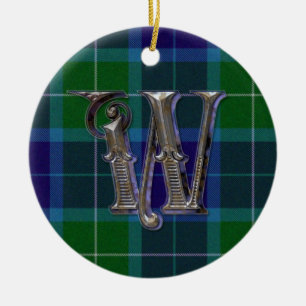 En Céramique Wallace Plaid Monogramme ornement