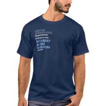 En Christ pronouns AVEC SCRIPTURES T-shirt RETOUR