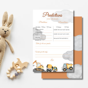 en construction baby shower de prédictions Jeu