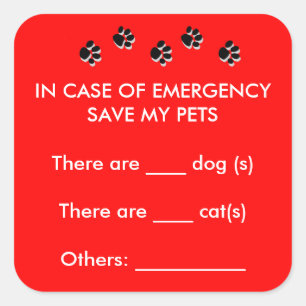En Coque d'urgence Save My Pets Sticker