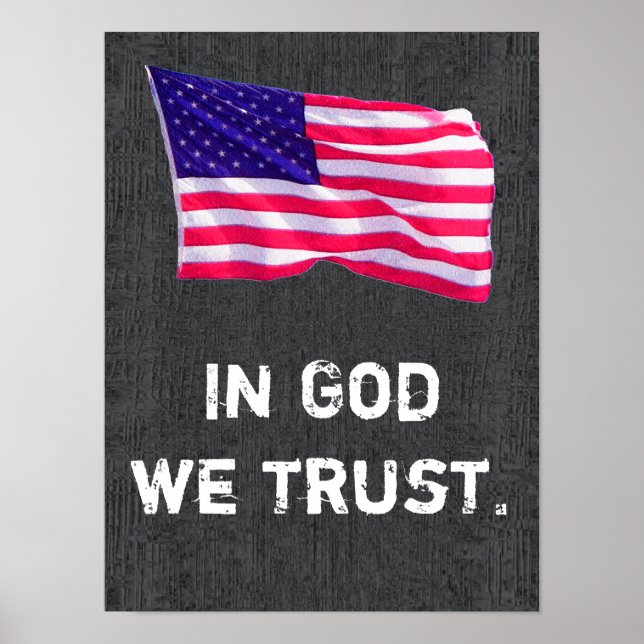 En Dieu nous faisons confiance - Poster d'Art (Devant)