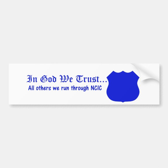 En Dieu nous faisons confiance Sticker pare-chocs (Devant)