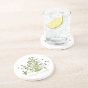En Grès Acetabularia Dessous de verre de pierre d'algues