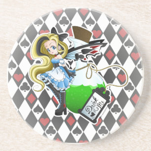 En Grès Alice Fairy-Drink Me Anime Dessous de verre