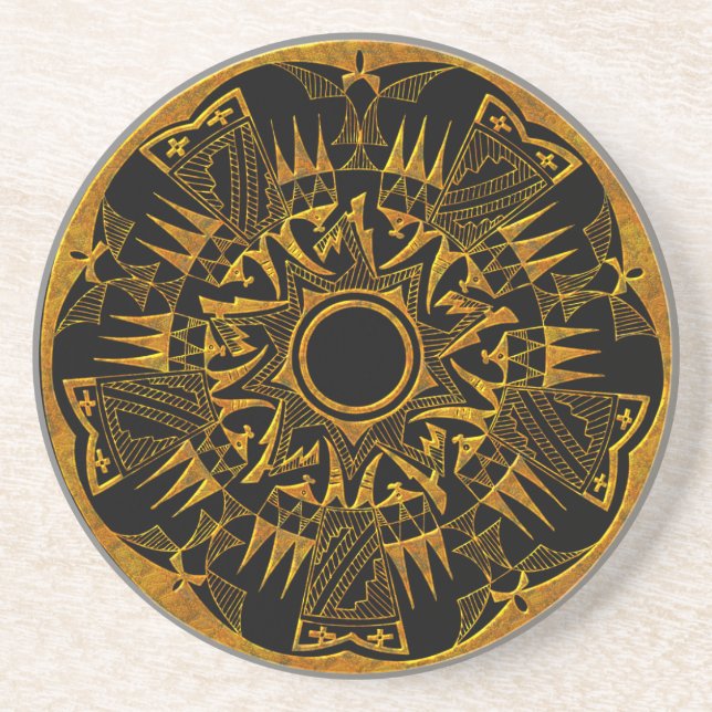 En Grès Amérindien 1 Dessous de verre (Devant)