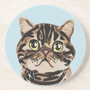 En Grès Babka le Dessous de verre de chat