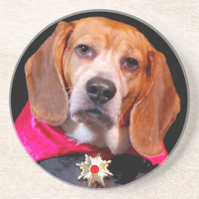 En Grès Beagle gothique, dessous de verre de Lugosi de (Devant)