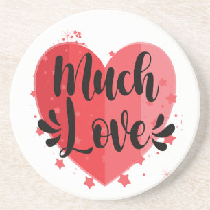 En Grès Beaucoup d'amour, grand Dessous de verre de coeur
