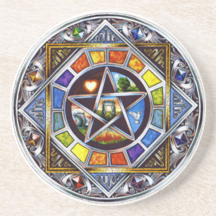 En Grès Bénédiction des éléments Dessous de verre